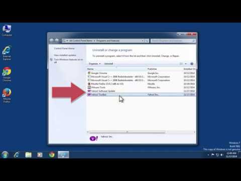 how to remove yahoo search