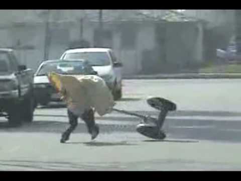 Segway falls and crashes