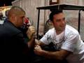 Two Big Mouths Arm Wrestling at the LA County Fair