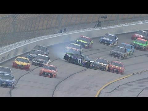 Hamlin spins and collects several drivers