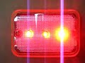 100円ショップ(ダイソー)で売っている自転車用の赤色LED使用のピカピカのLEDの1つを秋月電子で @11円で買った超高輝度の赤色LED(OSHR5111A-TU)に置き換えてみた(一番右)。