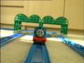 きかんしゃトーマス Tomy Takara Knapford Station for Plarail & Thomas The Tank Engine. Adaptors could join this to a Trackmaster train set. Thomas is seen pulling Annie & Clarabel. The built in stop/gos allow full control in the stations