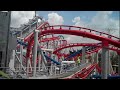 Testing of Red Line of the Battlestar Galactica™ dueling coasters at Universal Studios Singapore