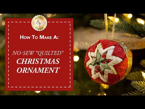 no sew quot quilted quot christmas ornament with jennifer bosworth of shabby fabrics no sew quot quilted quot christmas ornament with jennifer bosworth of shabby fabrics