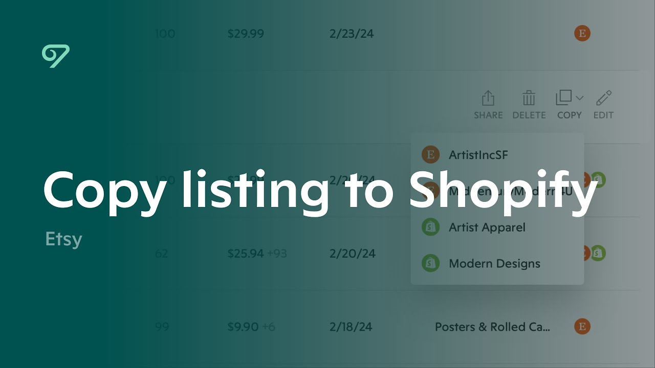 Copying Listings | Etsy to Shopify