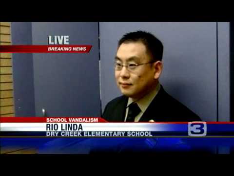 school vandalized - Police are investigating some serious vandalism at an elementary school in Rio Linda.