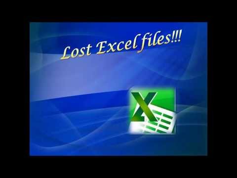 how to recover lost excel files