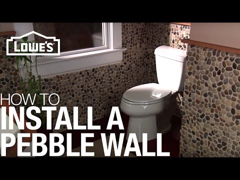 tiles - After prepping for a Pebble Tile Accent Wall, you will want to begin to apply the tile. For this project you will need scissors to cut the tile mesh, a premi...
