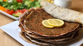 Lahmajun recipe Armenian Lahmajoun لحم بعجي
