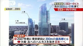 日本一の超高層ビル誕生へ 東京駅前に61階高さ390m