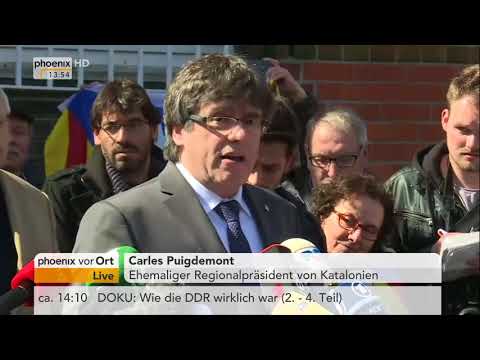 Statement von Carles Puigdemont nach seiner Freilassu ...