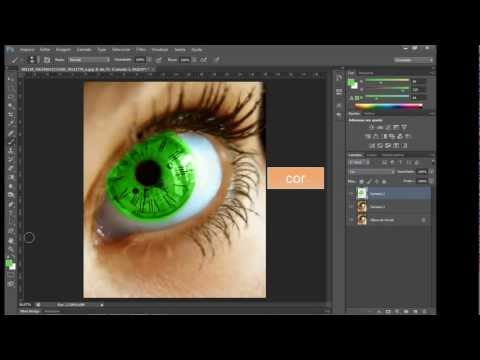 fotoshop Cs6 mudar cor do olho