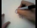 Matteo Cavallini disegna uno squalo
