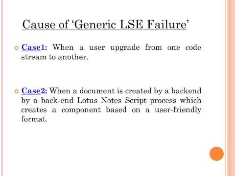 How TO FIX ‘GENERIC LSE FAILURE’ IN IBM LOTUS notes1