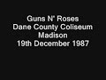 Guns N' Roses -Paradise City (Madison WI 1987)