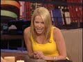 chelsea handler from the chelsea lately show interviews top chef judge padma lakshmi. she is a former model as well.