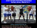 All time junior record of Poland in powerlifting - 965 kg (2127 pounds) in 275 class) - Daniel Grabowski. Rekord uzyskany na Mistrzostwach Europy Juniorów w Trójboju Siłowym, Mariupol, Ukraina, 2008.06.14. 365 przysiad, 240 wyciskanie leżąc, 340 martwy ciąg.