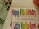 Our birthday card to Martha Anne