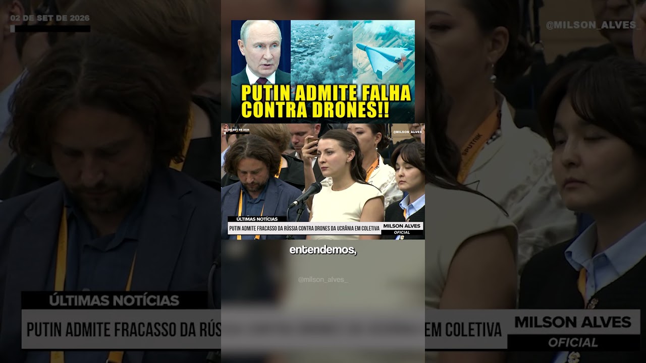 Putin ADMITE FRACASSO da Rússia contra drones da ucrânia EM COLETIVA