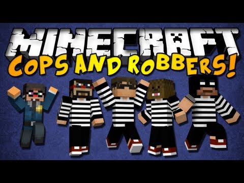 Minecraft Mini-Game: COPS N ROBBERS w/ Chim, Sky, CaptainSparklez, Jerome, & Ryan! (HD)