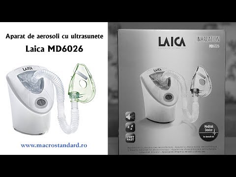 Click aici pentru vizualizare Aparat pentru terapie cu aerosoli cu ultrasunete Laica MD6026 Aparat pentru terapie cu aerosoli cu ultrasunete Laica MD6026