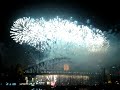 Sydney New Year's Eve 2009 fireworks filmed from Lavender Bay Wharf. The big bridgey looking thing over Sydney Harbour is the Sydney Harbour Bridge.