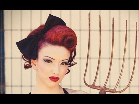 vintage hair - FACEBOOK: https://www.facebook.com/PinupDollAshleyMarieRosas Vintage Pinup Swirl Barrel Roll. I had to re-upload this video due to music copyright issues. Ma...