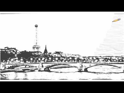 how to draw eiffel tower on wall