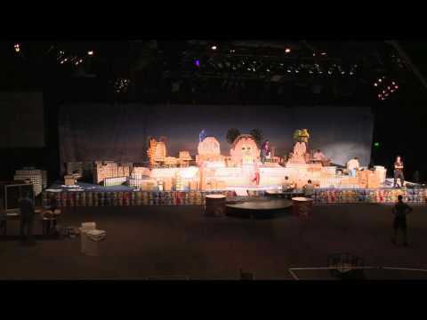 Timelapse of Building Disney's Give a Day Get a Day Canned Food Sculpture
