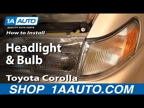 How To Install Replace Headlight and Bulb Toyota Corolla 94-97 1AAuto.com