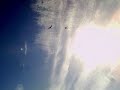 pasada de dos harriers sobre el recinto ferial