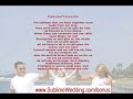 www.sublimewedding.com presents the new resource on everything you need to have an absolutely beautiful marriage day. from marriage vows to love songs to the wedding reception, wedding cake, honeymoon and budget, if everything is planned for, the day of your marriage can be perfect!