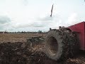 Plowing corn stalks