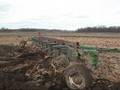 Plowing corn stalks