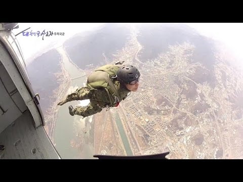특전사 - 대한민국 수호자 검은베레모 특전사의 고공강하훈련 S.Korea Special Warfare Force HALO (High Altitude Low Opening) Traning.