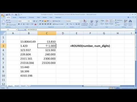 how to round off numbers in excel