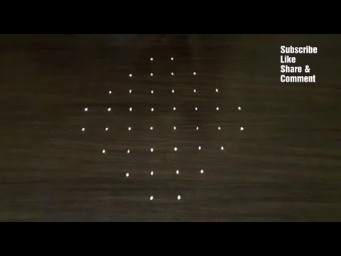 video-linktoworks-Rangoli : Simple rangoli design with 8 Dots|| Chukkala...
