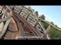 It's gonna be a bumpy ride! But what a wooden coaster, a lot of airtime! Not big but good enough!