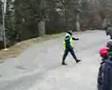 Rally car almost hits safety person, almost dead experience!