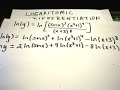 Logarithmic Differentiation - Example 2 Logarithmic Differentiation - Example 2