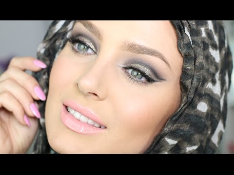 Glam Metallic Hijab Makeup with TRIPLE Winged Liner!