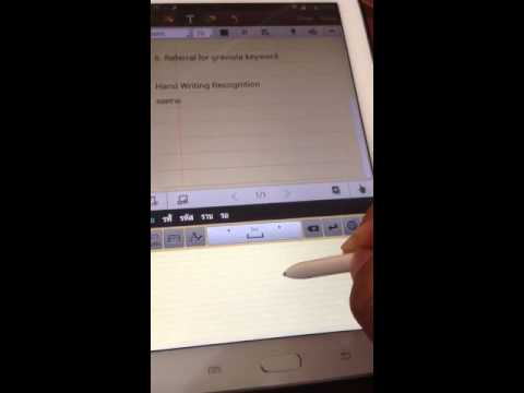 Samsung Galaxy Note 8.0 Handwriting Regcognition