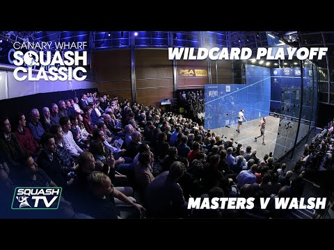 LIVE SQUASH: Canary Wharf Wild Card Playoff - Josh Masters v Tom Walsh