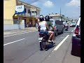 Asidente entre moto e bicicleta em itajai sc