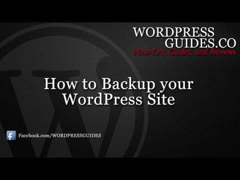 how to backup wordpress database