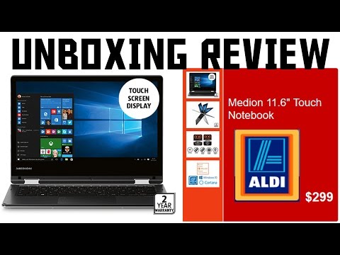 $299 ALDI Laptop Medion Touch 11.6 unboxing and review 2017