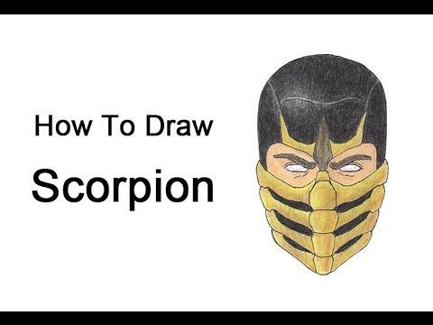how to draw mk scorpion