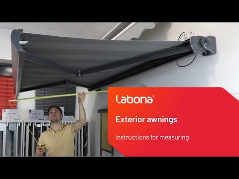 Instructions for measuring exterior awnings