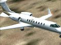Crosswind landing Lear Jet