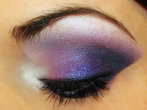 how to eye makeup purple